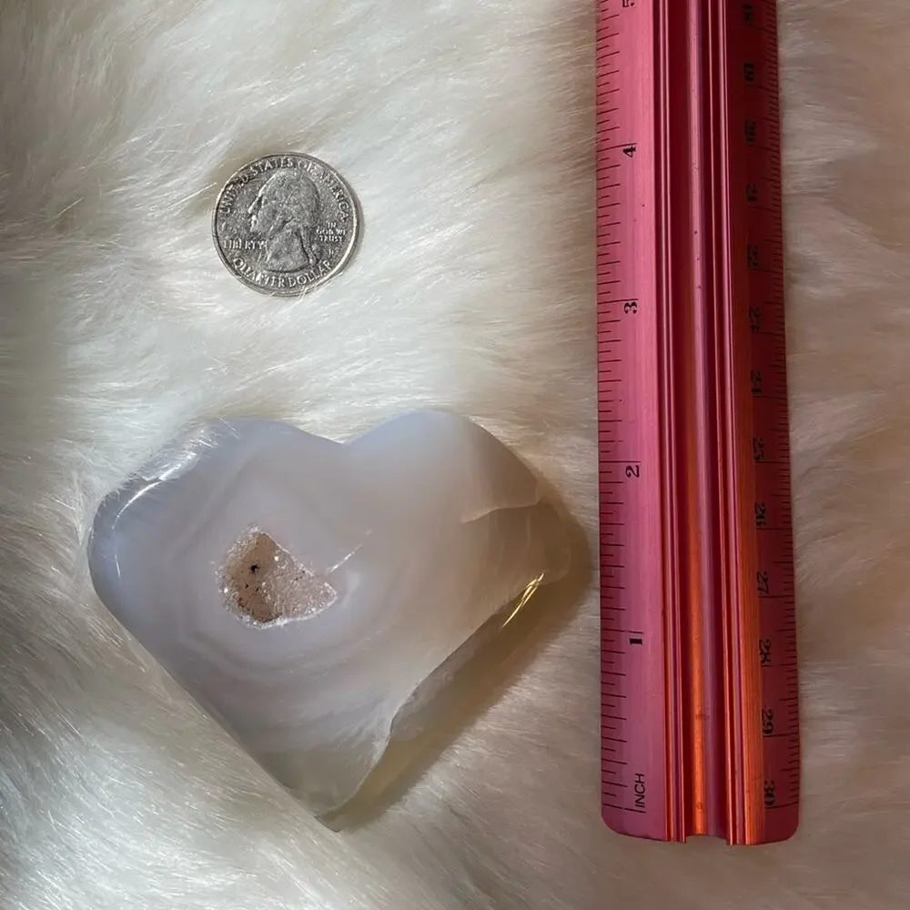 Gray Agate Heart #4